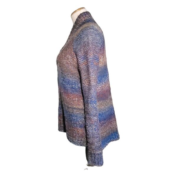 PrAna Claus Blue Knit Pullover Wool Blend Nordic Sweater Women's Small - Picture 4 of 11